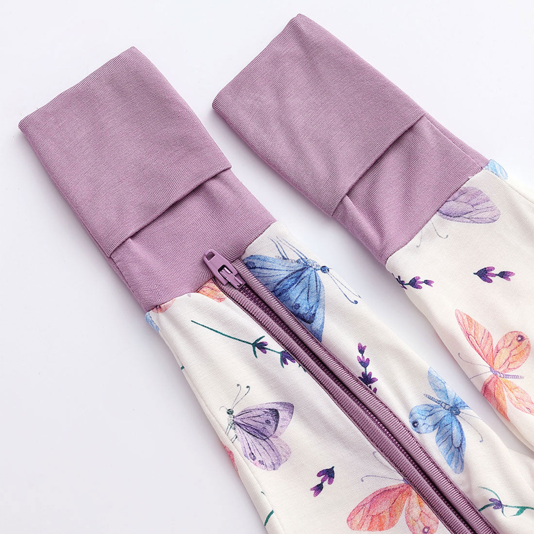 2-Pack Zip Rompers Butterfly & Pink