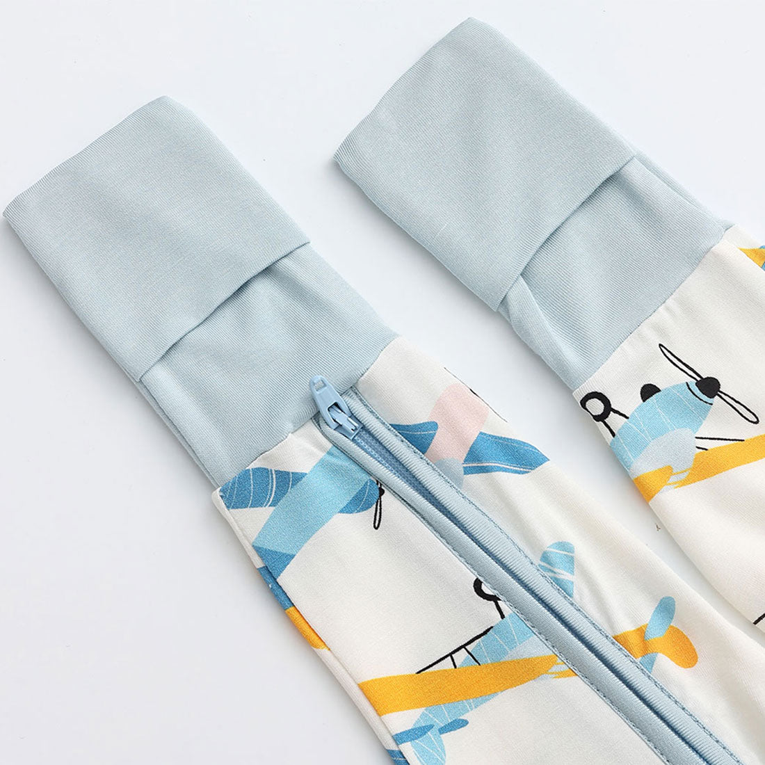 2-Pack Zip Rompers Planes & Blue