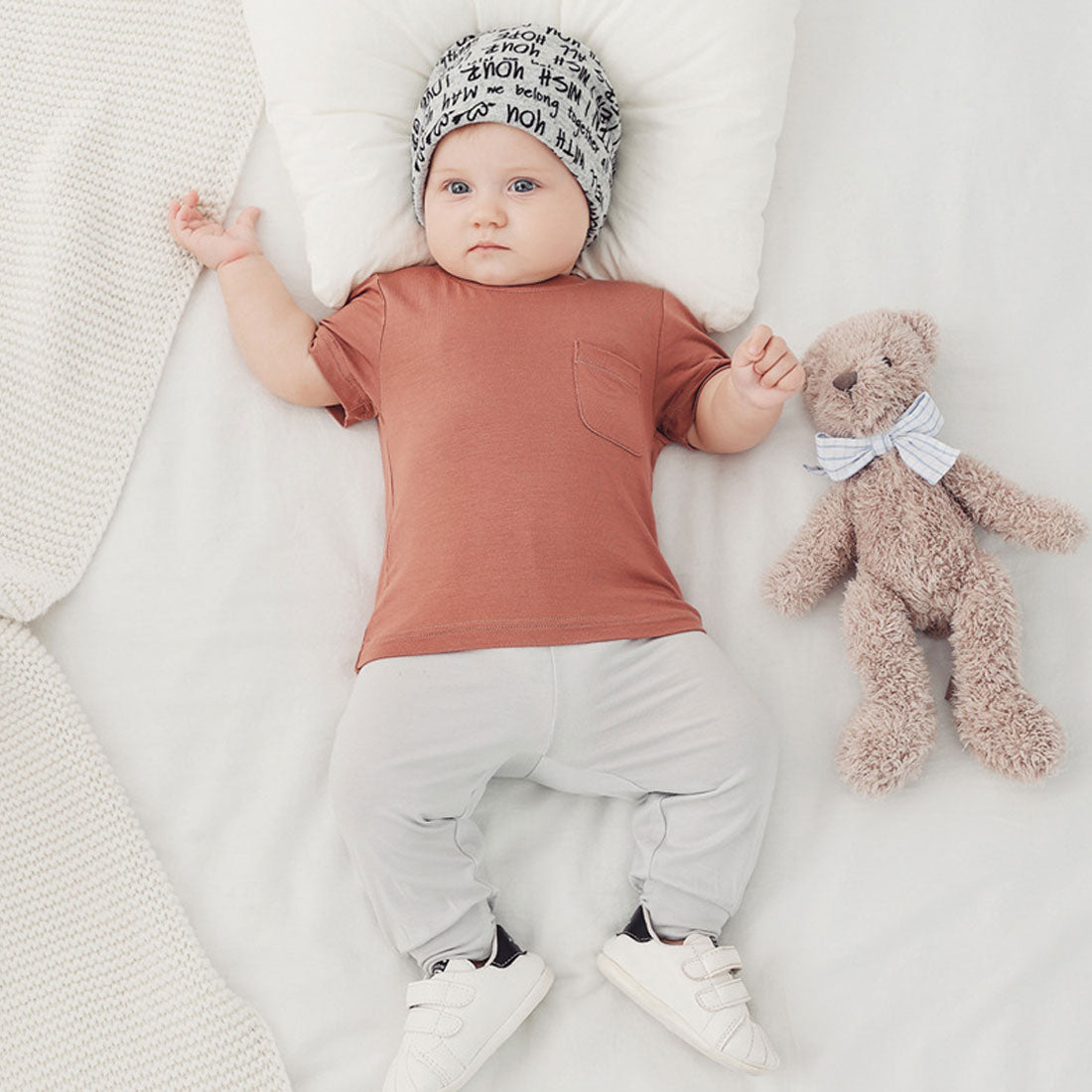 Baby Boys Girls Harem Pant Black+Navy+Heather Grey
