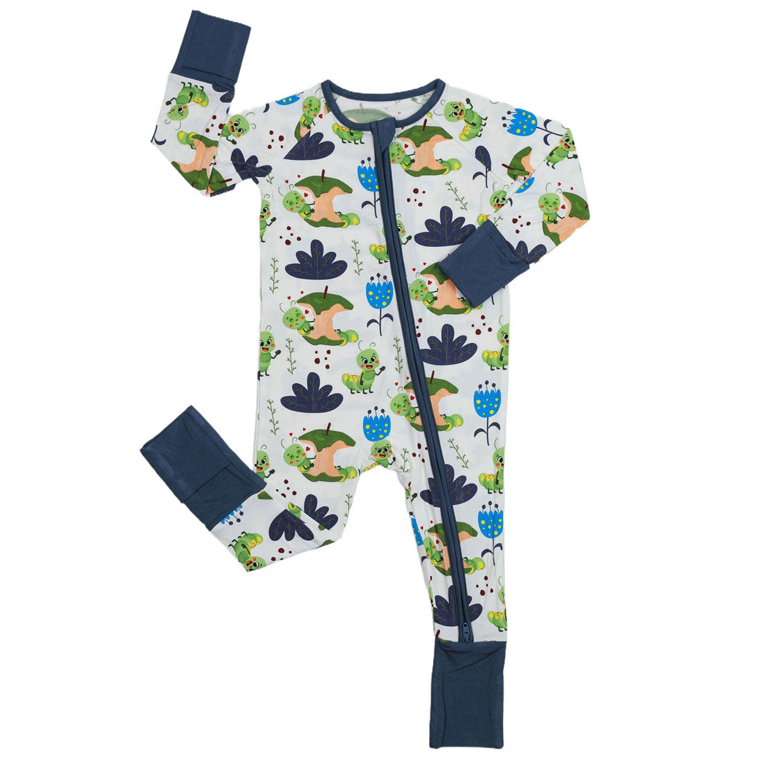 Zip Romper Pajamas Caterpillar