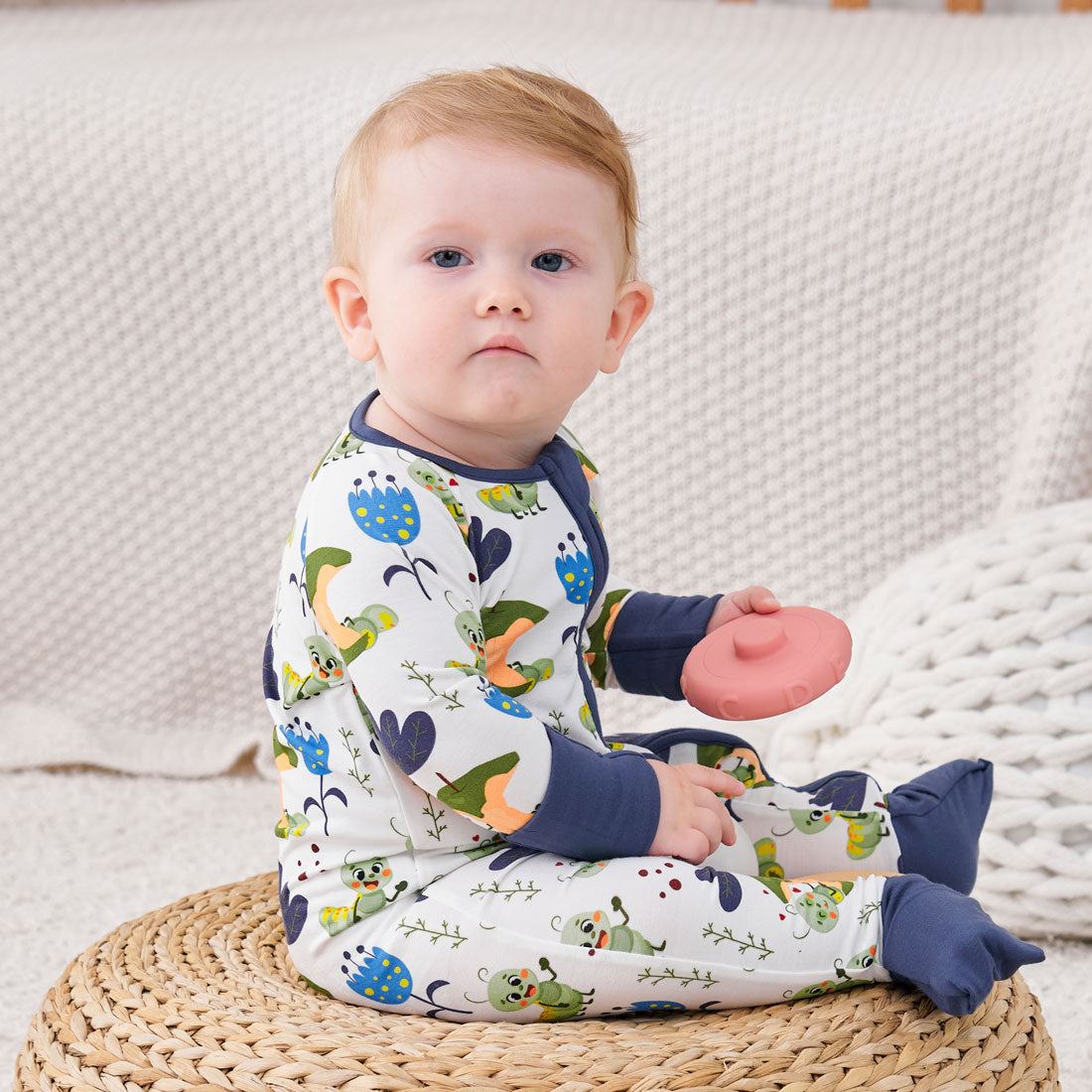 Zip Romper Pajamas Caterpillar