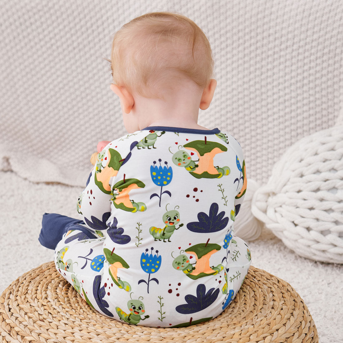 Zip Romper Pajamas Caterpillar