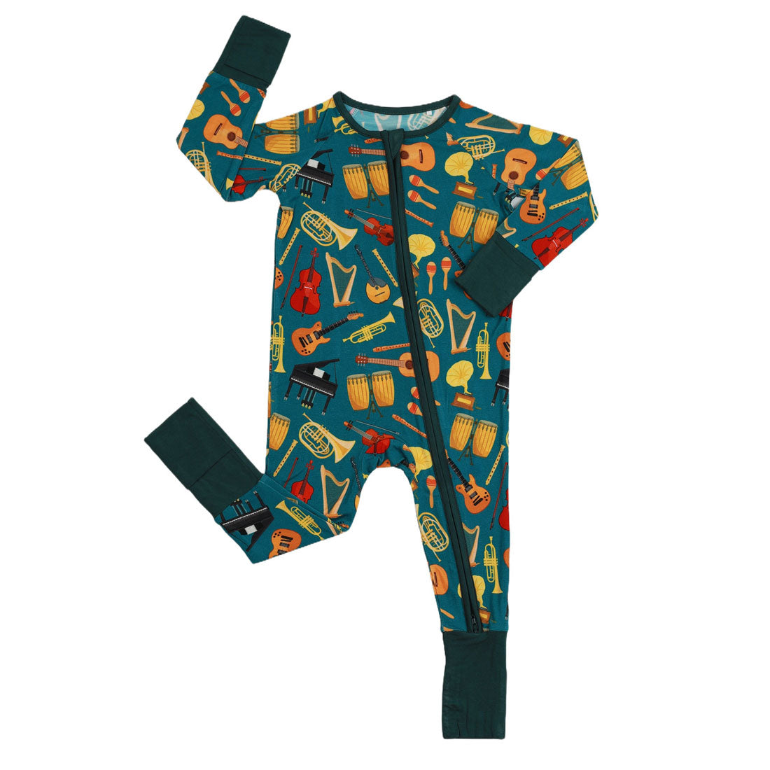 Zip Romper Pajamas Music Instruments