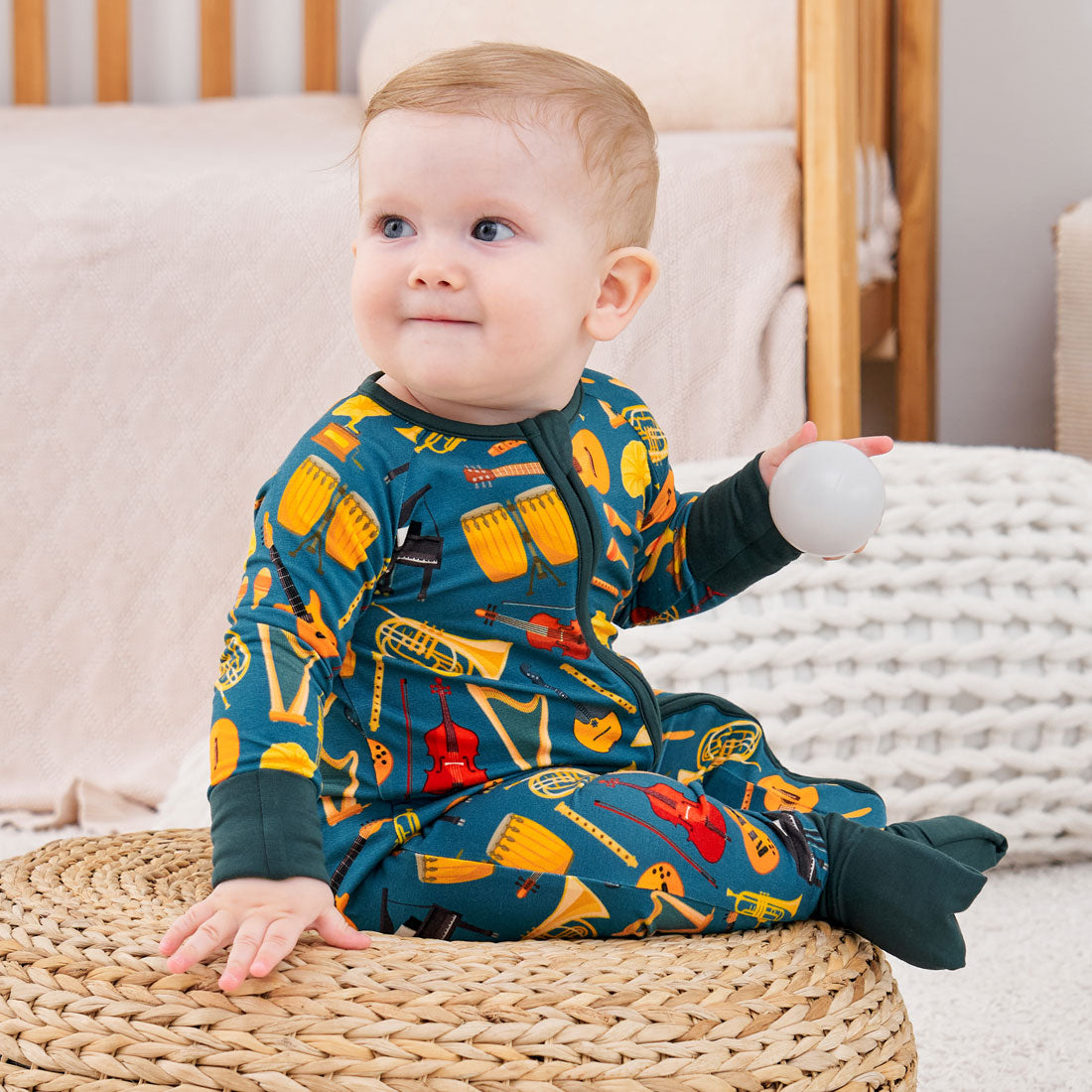 Zip Romper Pajamas Music Instruments