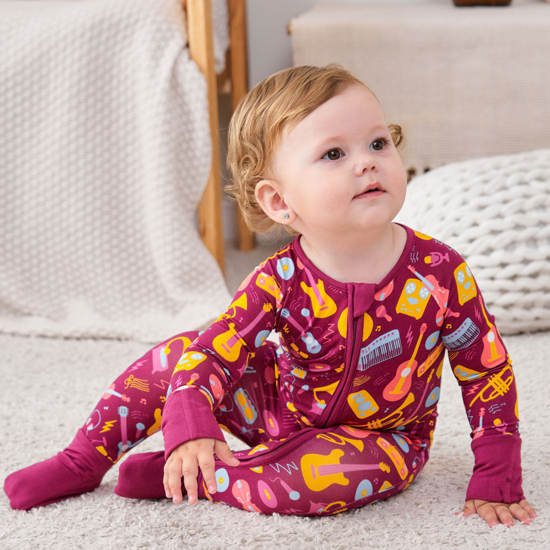 Zip Romper Pajamas Guitar