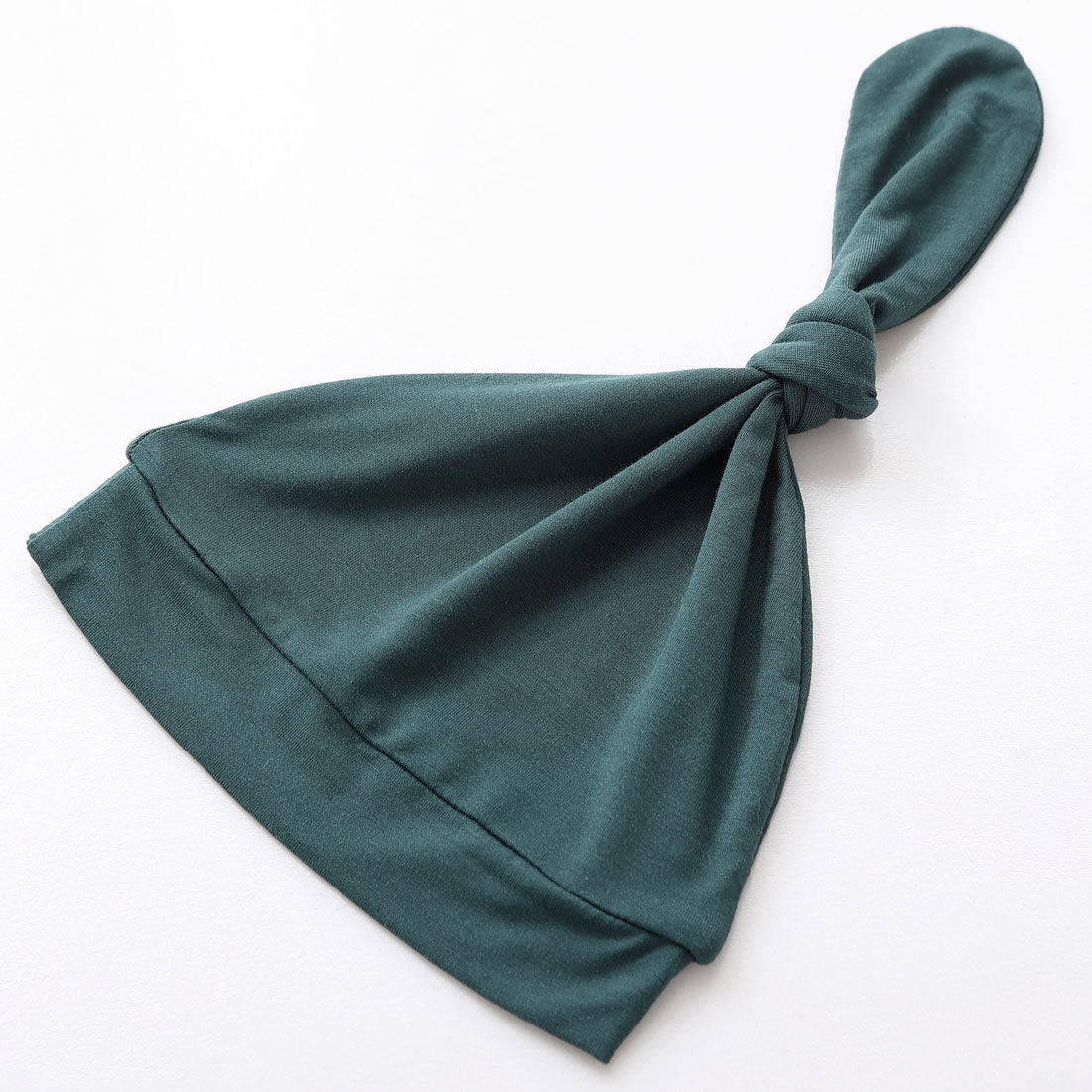 Bamboo Newborn Baby Knotted Gown and Hat Set Deep Green