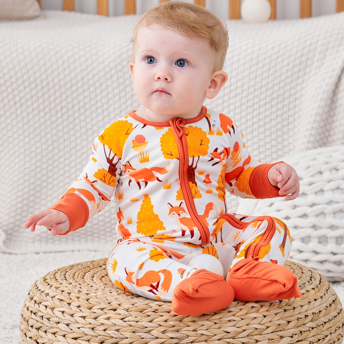 Zip Romper Pajamas Fox