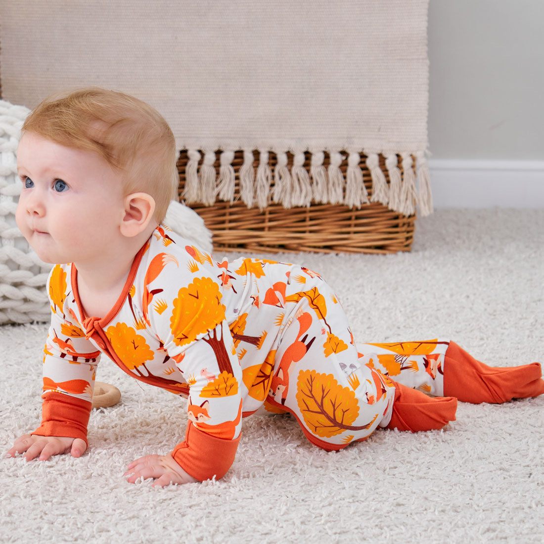Zip Romper Pajamas Fox