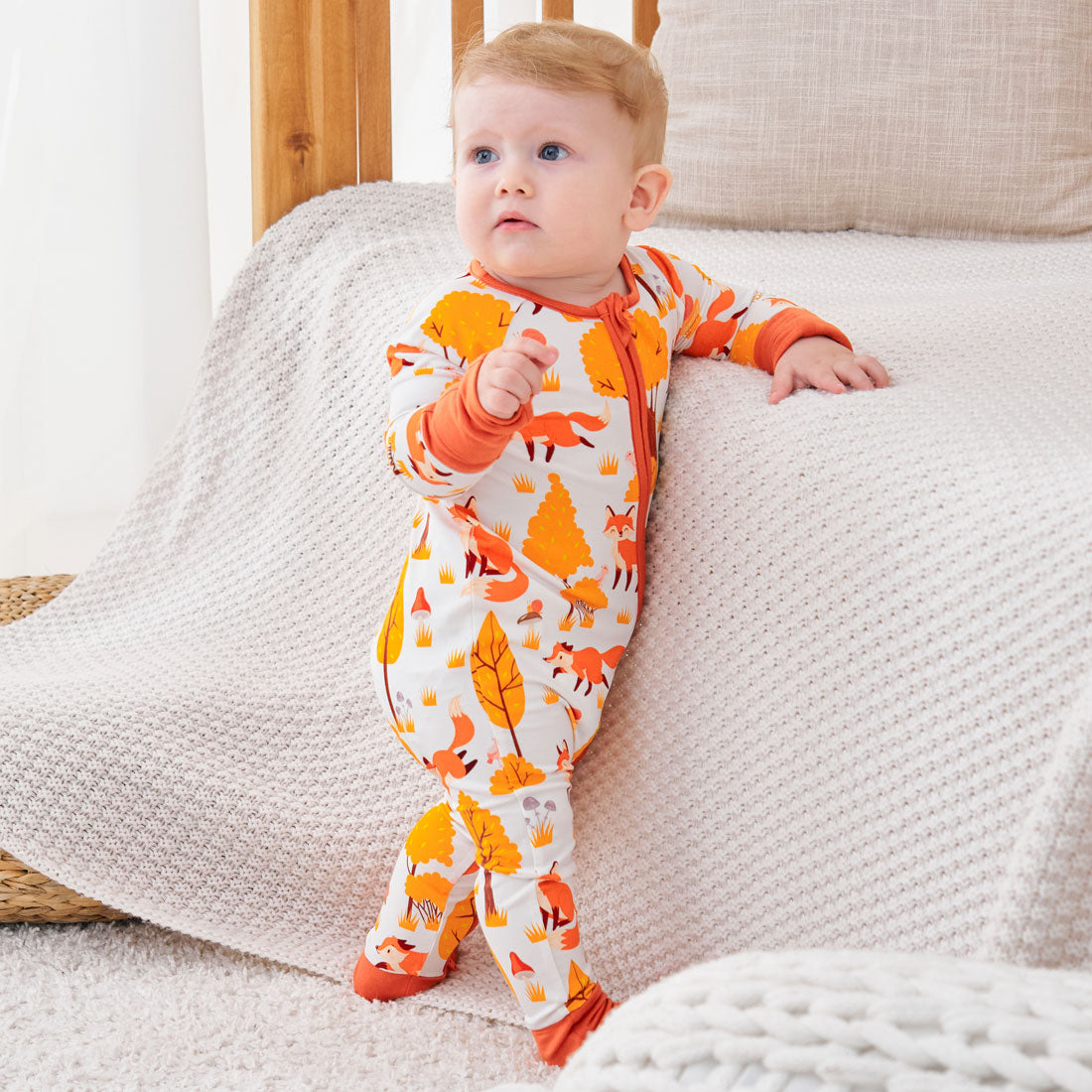 Zip Romper Pajamas Fox