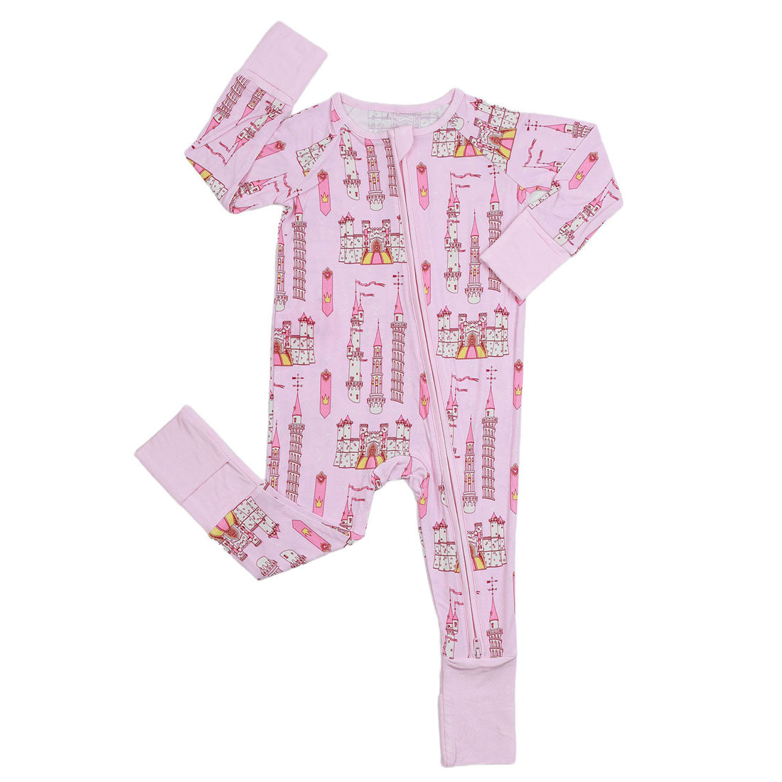 Zip Romper Pajamas Pink Palace