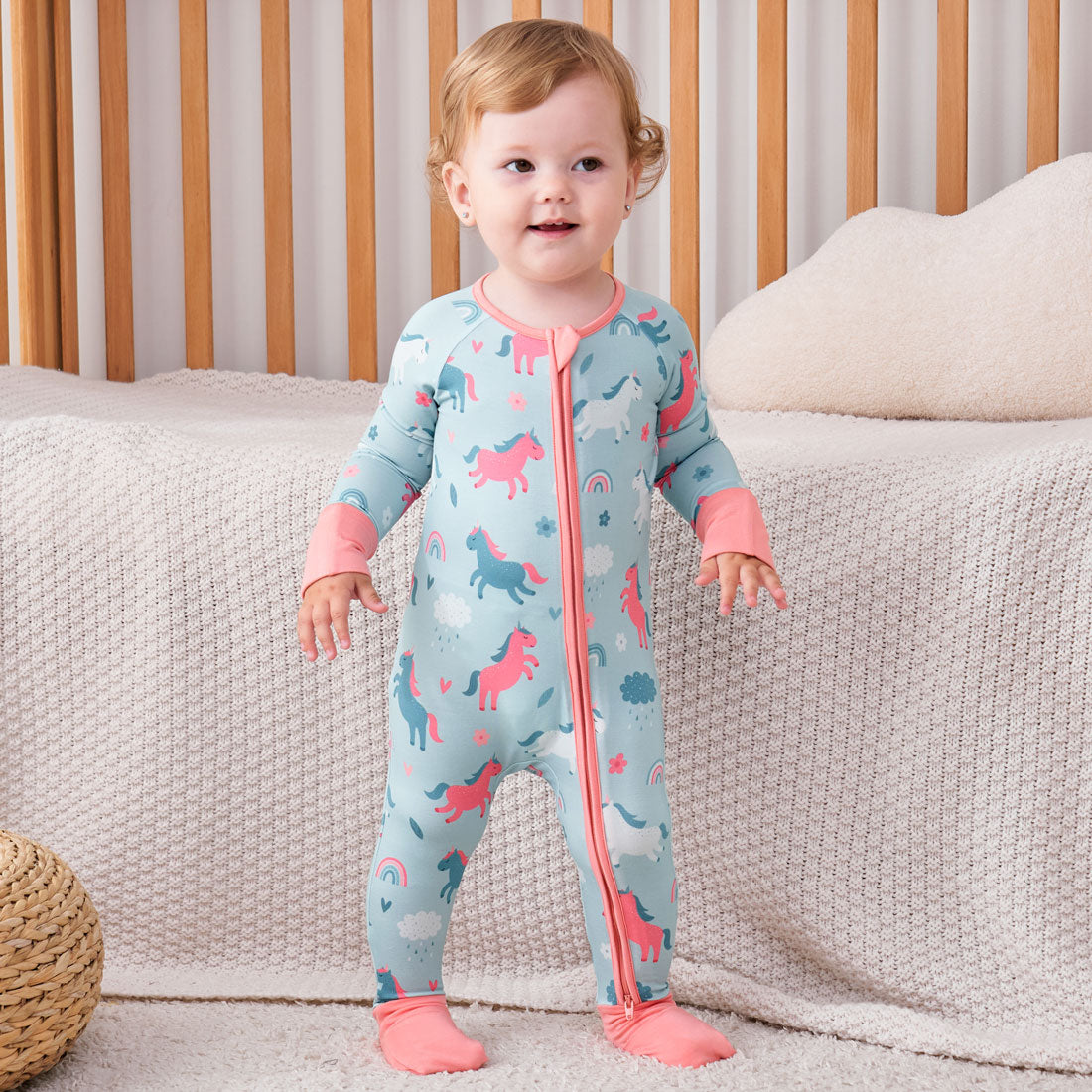 Zip Romper Pajamas Unicorn