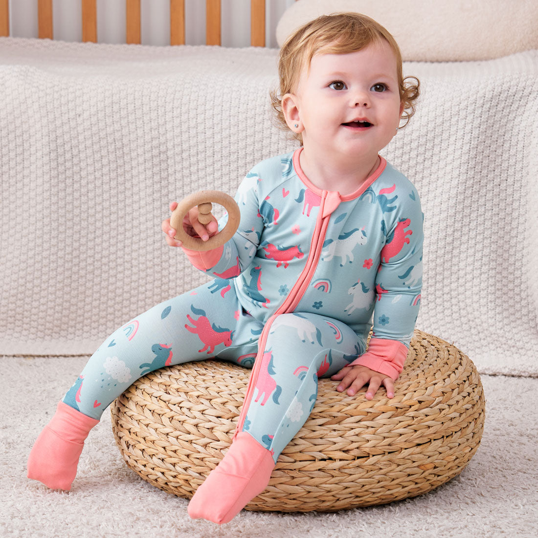 Zip Romper Pajamas Unicorn