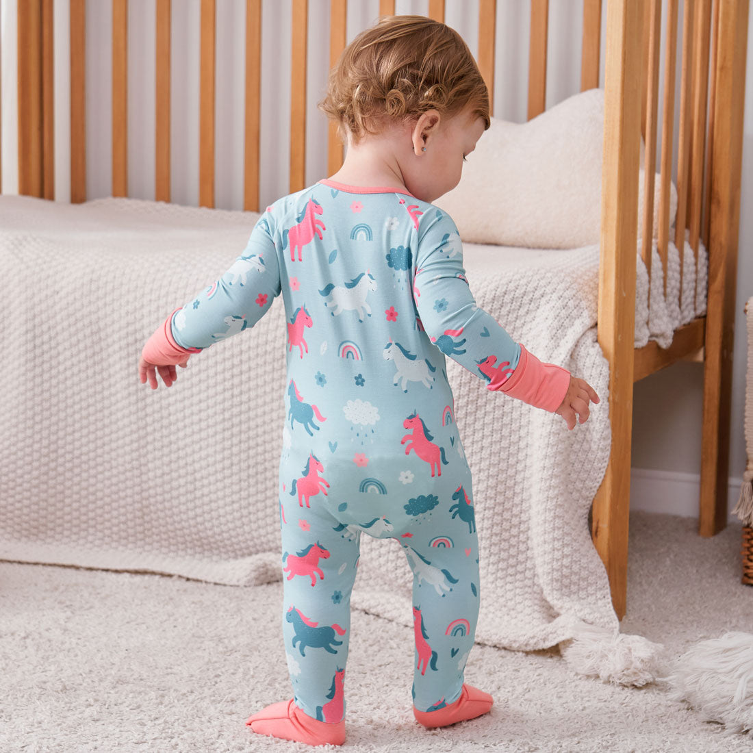 Zip Romper Pajamas Unicorn